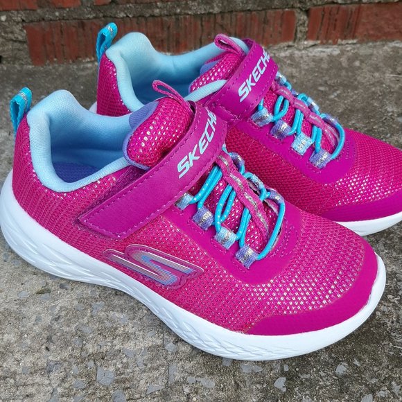 Skechers toddler girl size 11.5 shoes with velcro(New) - Picture 6 of 6